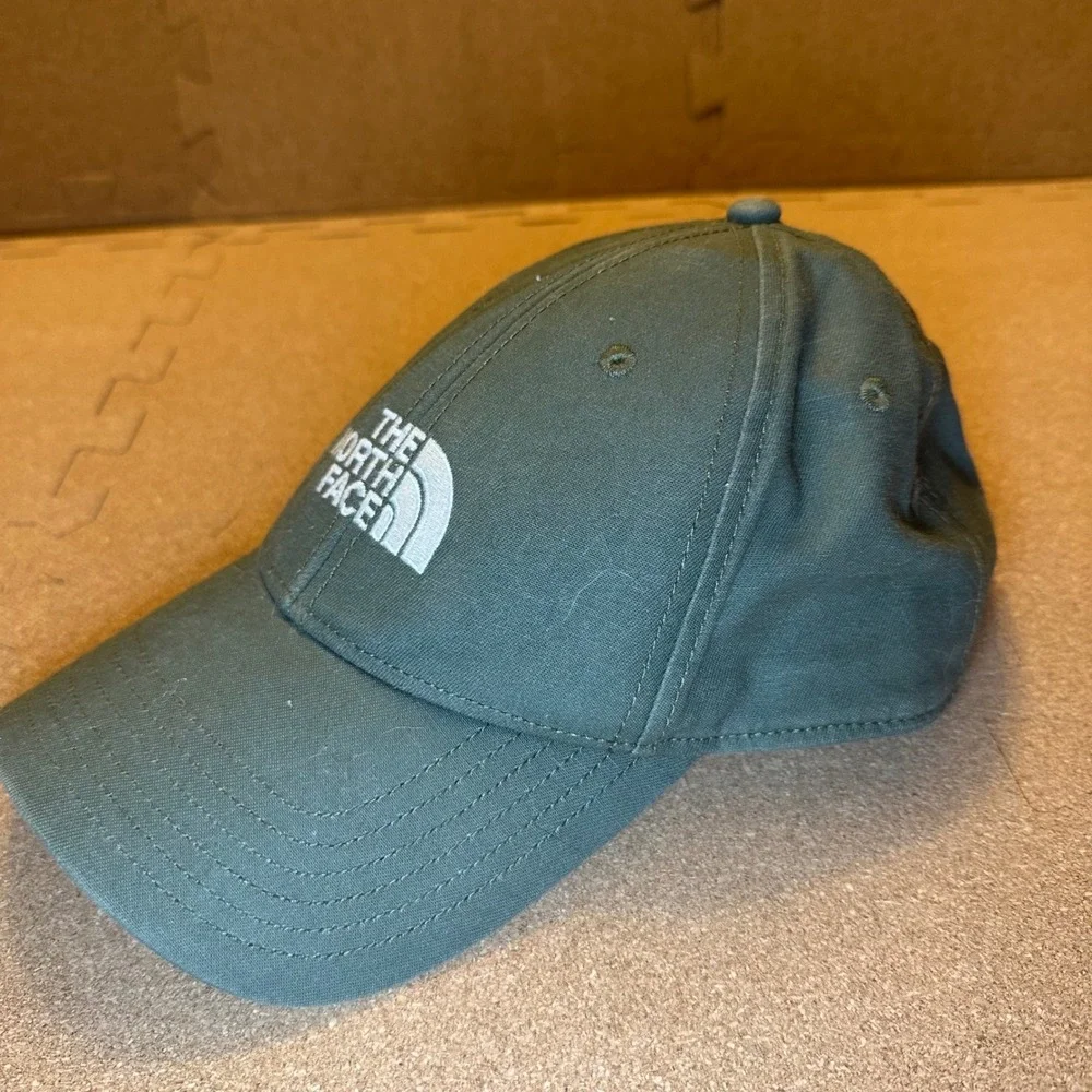 The North Face Hat Unisex OS Olive Green Since 1966 Logo Adjustable Baseball Cap